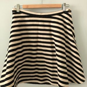Anthropologie black and white stripe skirt